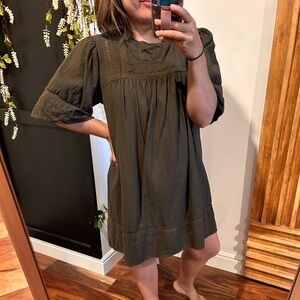 Zara‎ Shift Dress Olive Green. Size S